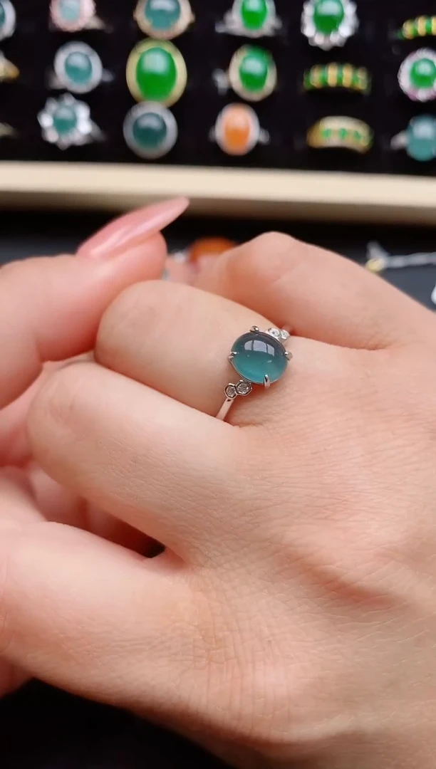 【闪购商品】翡翠戒指银S925镶嵌32321