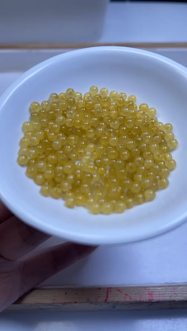 未镶嵌珠宝半成品水晶B991 金发晶4mm50颗15元