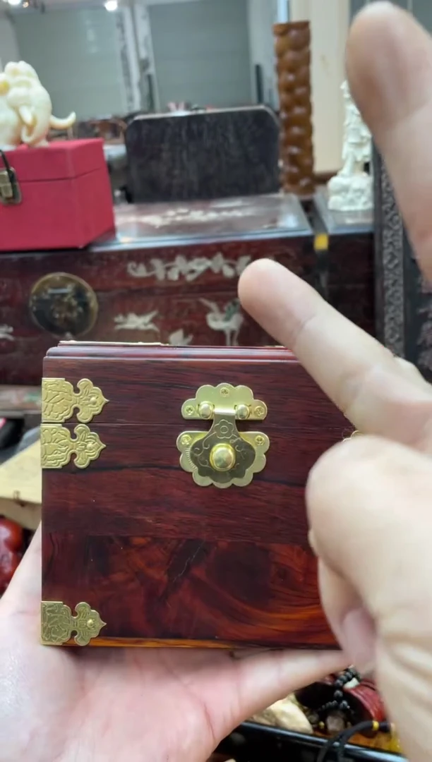 【闪购商品】木cx白奇楠手串2.0带花梨侧翻盒