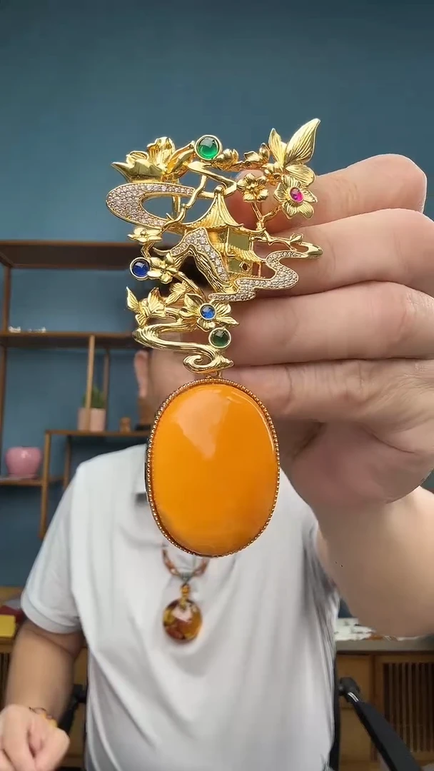 裸石琥珀未镶嵌微瑕介意勿拍13