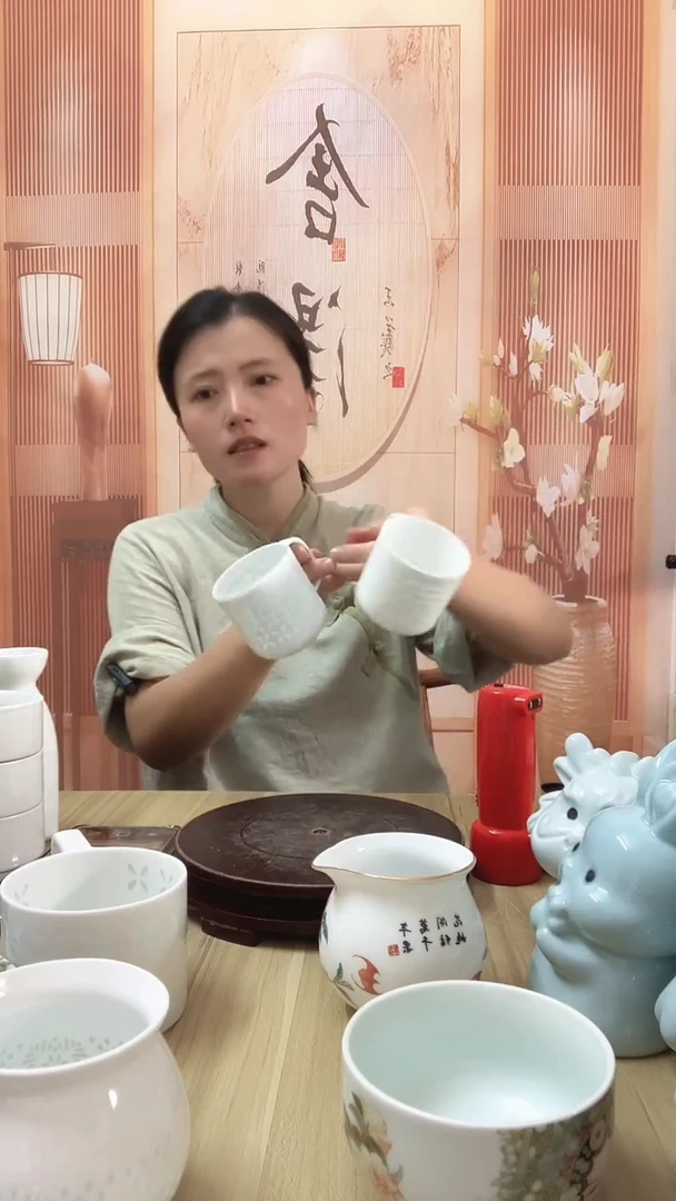 瓷Q*L玲珑咖啡杯2个