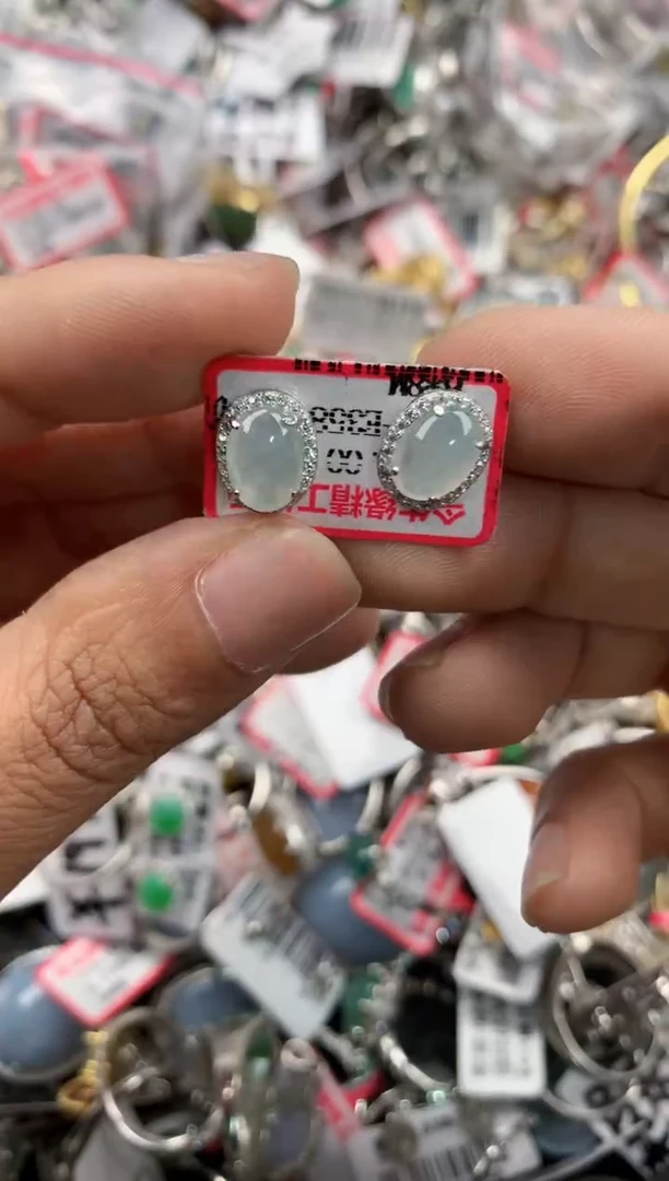 银S925镶嵌戒指翡翠101010---5