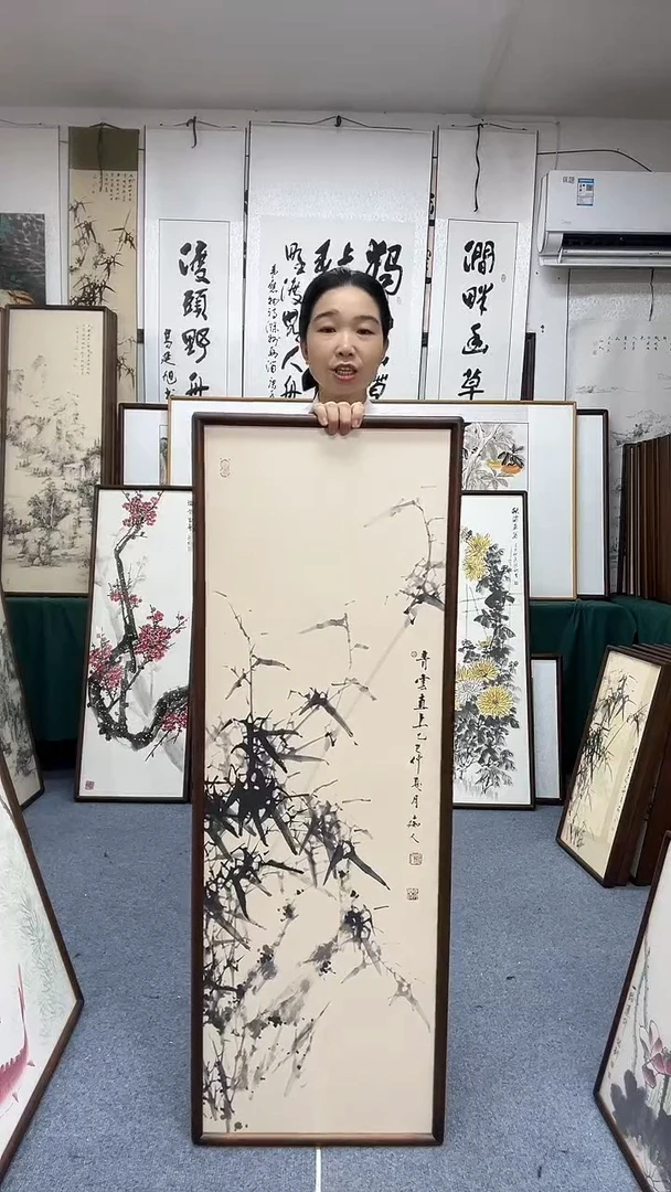 国画42*122实木画框京东包邮手绘