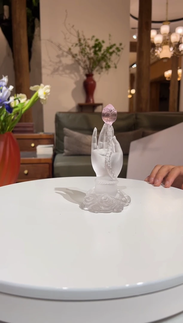 【闪购商品】茶宠FML035佛手拈花琉璃摆件