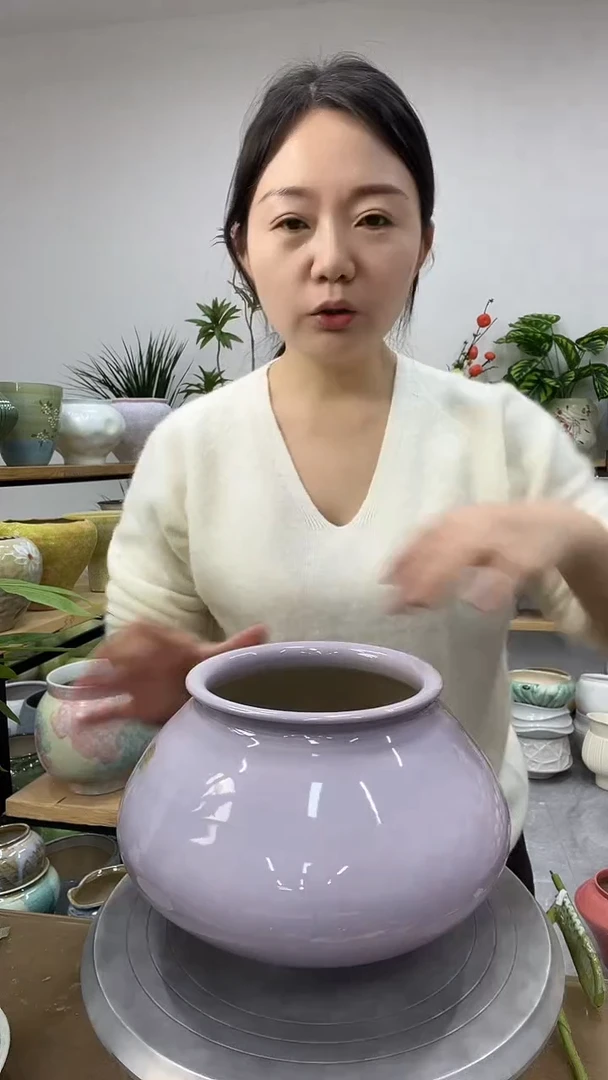 9.8陶瓷花盆直播链接高.   17   口14