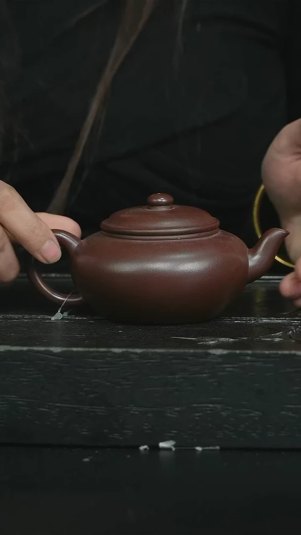 【闪购商品】紫砂茶壶底槽清光素木古