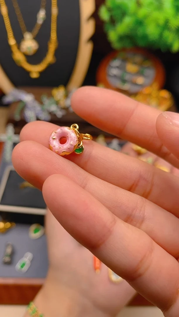 【闪购商品】翡翠吊坠(不含链)银S925镶嵌甜甜圈3