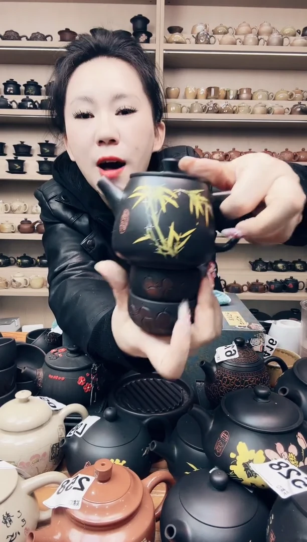 壶完品 彩填高石瓢 761+两杯