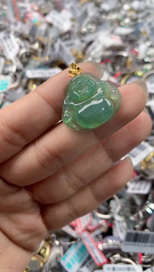 18K金镶嵌戒指翡翠菲?141414----9