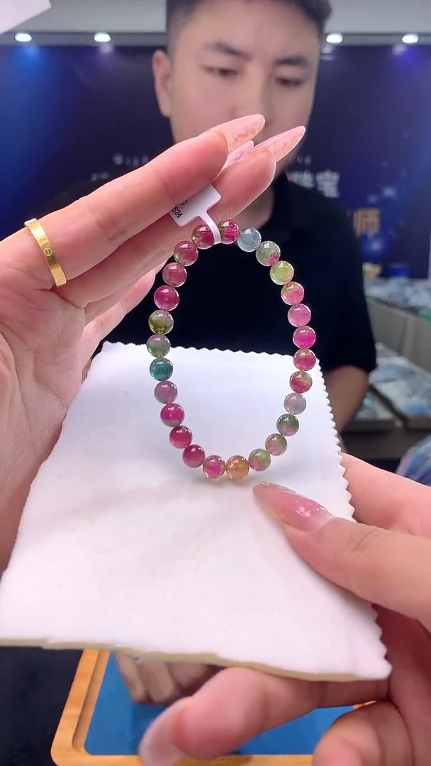 手链未镶嵌碧玺西瓜碧玺单圈7x（多样性发一）