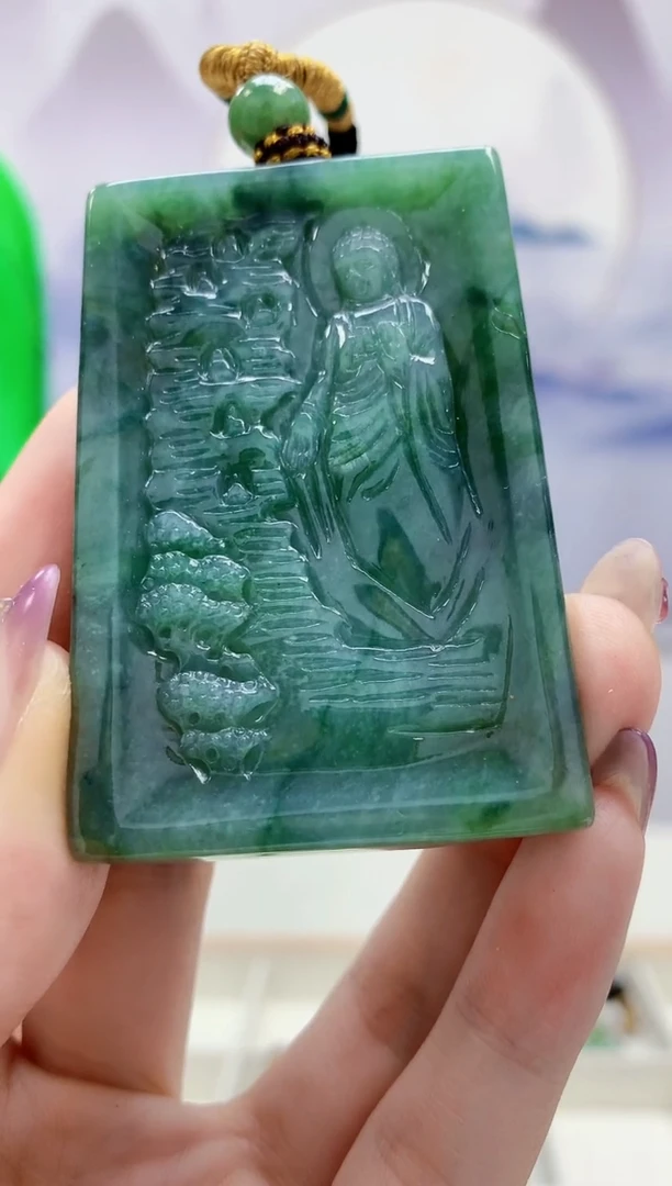 定制翡翠未镶嵌4898jw-毛货挂件85