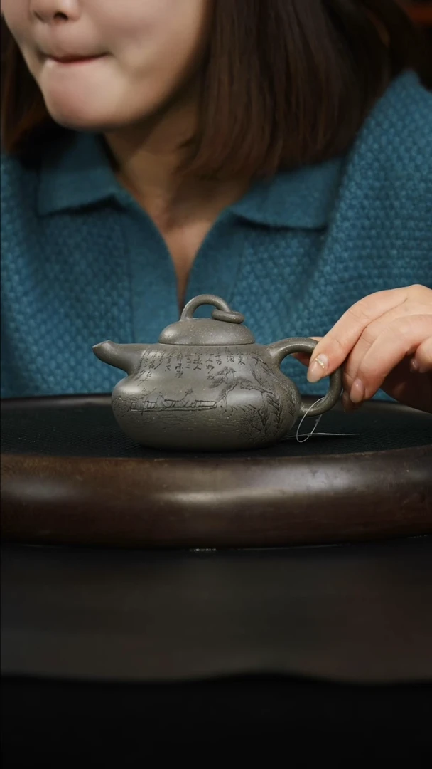 茶壶紫砂十六目天青 葫芦