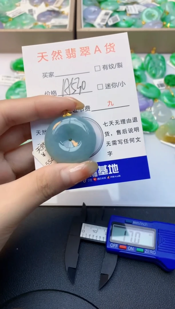 颈饰18K金镶嵌翡翠天然A货缅甸翡翠百元以上9元证书费自理