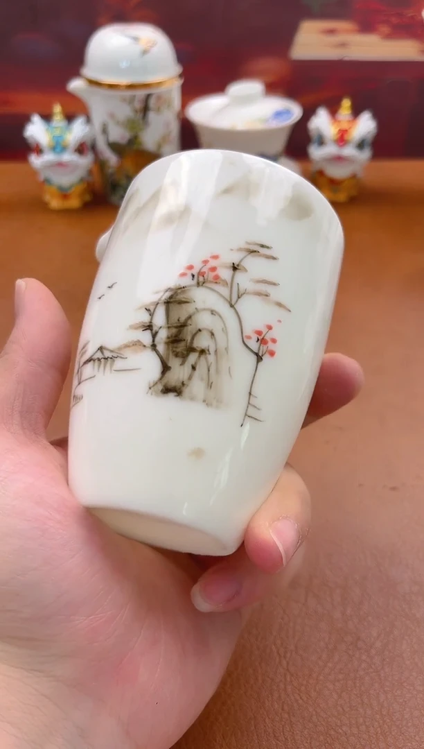 陶瓷茶具摆件旅行套组