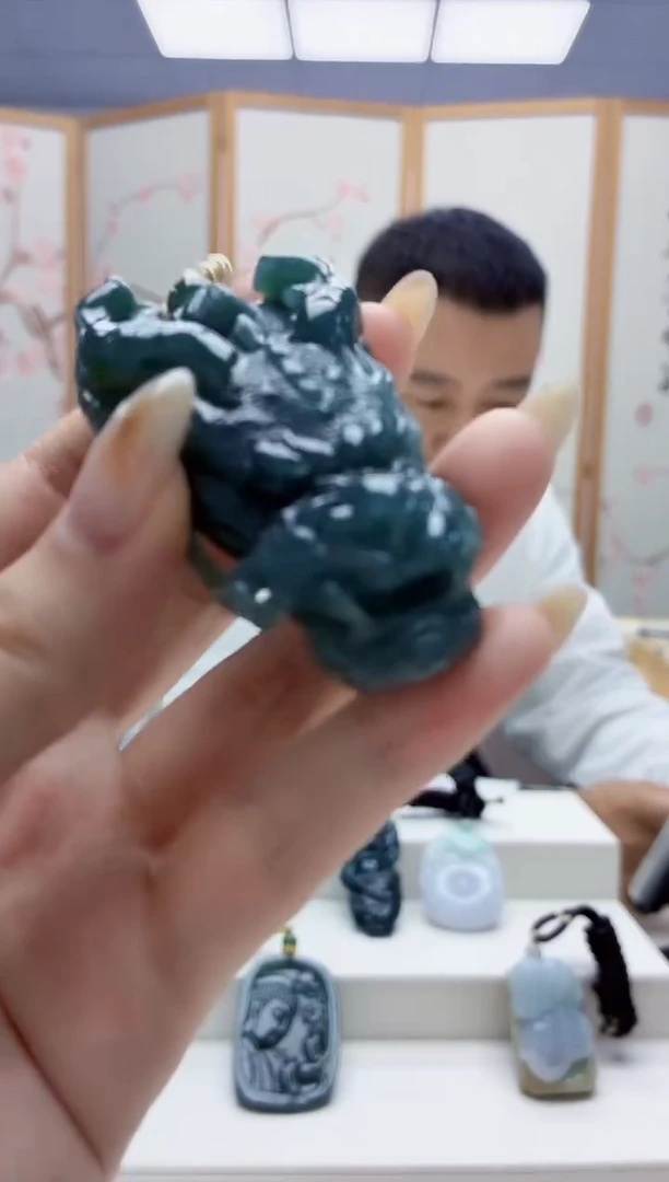 未镶嵌定制翡翠4898jw-毛货挂件19