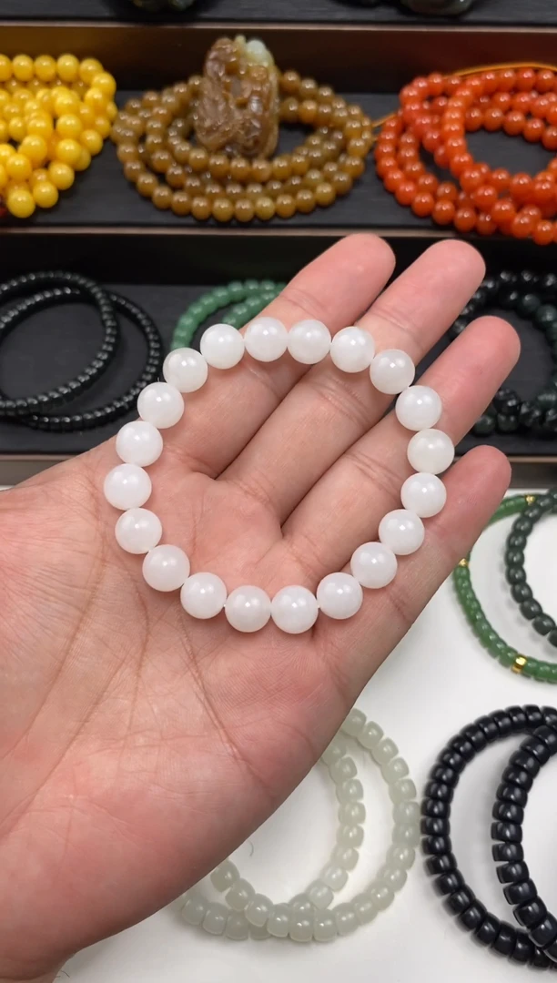 和田玉未镶嵌颈饰手串