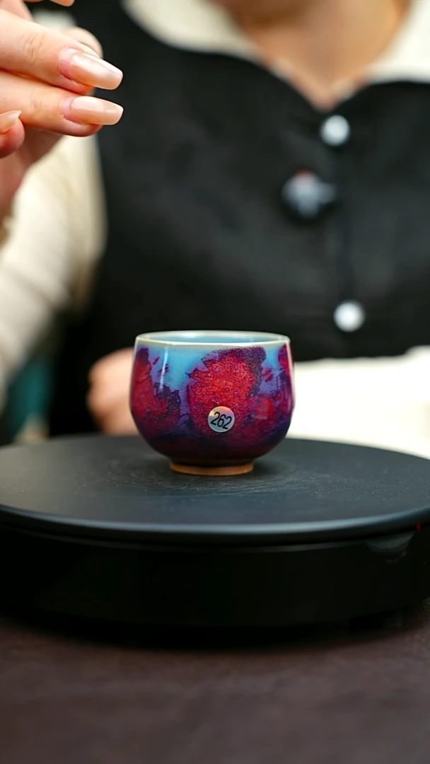 262#原矿钧瓷炉钧釉龙蛋杯