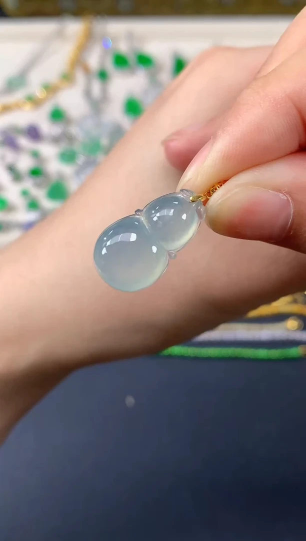 翡翠18K金镶嵌吊坠(不含链)A189|880