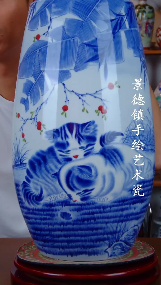 摆件景德镇手工手绘陶瓷摆件57