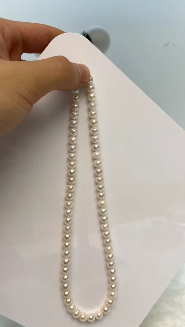 颈饰银S925镶嵌海水珍珠6-7