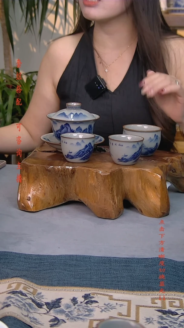 简装家用款4件套 老陶泥开片纹陶瓷茶具