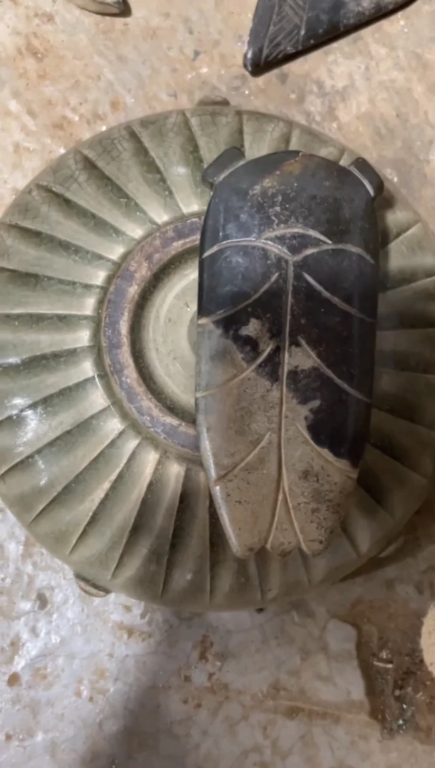 瓷片手工，手绘，陶瓷