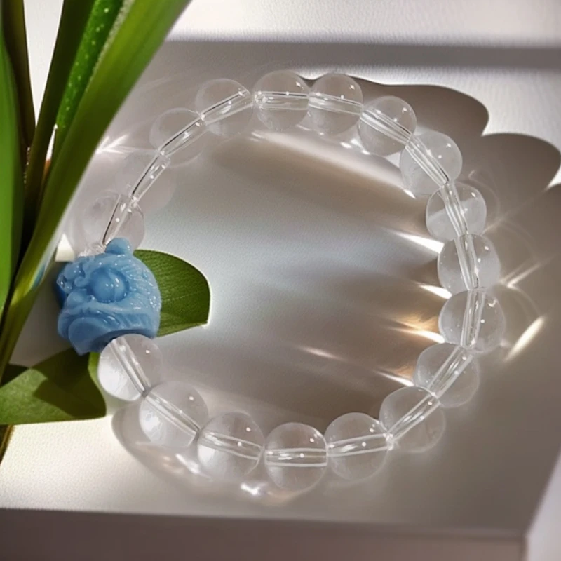 非金属玻璃手链 雪梨DIY手串 纯手工 白水醒狮