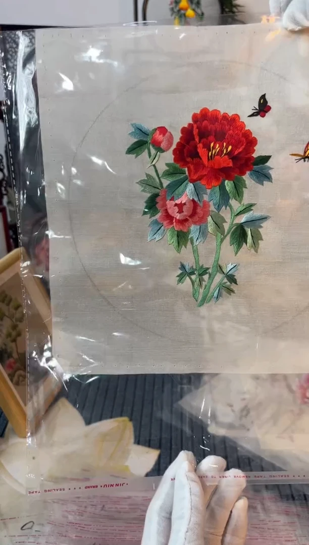 织绣纯手工苏绣双面绣绣片182