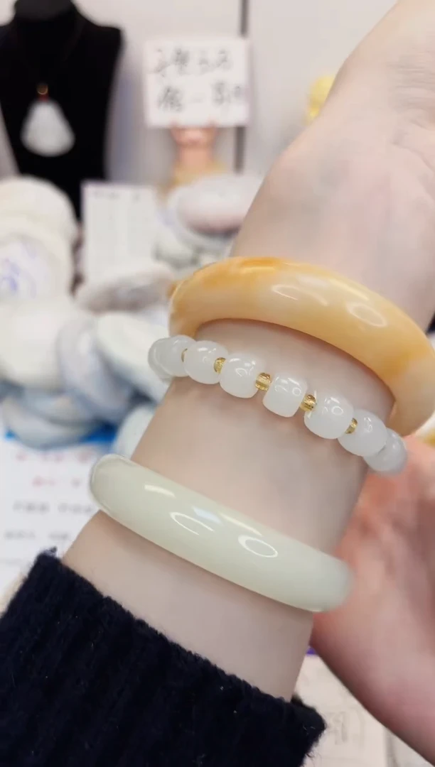 【闪购商品】石英质玉手镯未镶嵌119-财气镯-圈口58