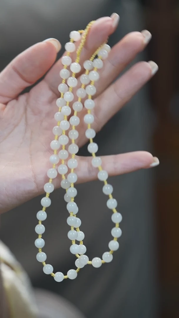 颈饰未镶嵌和田玉珠子连