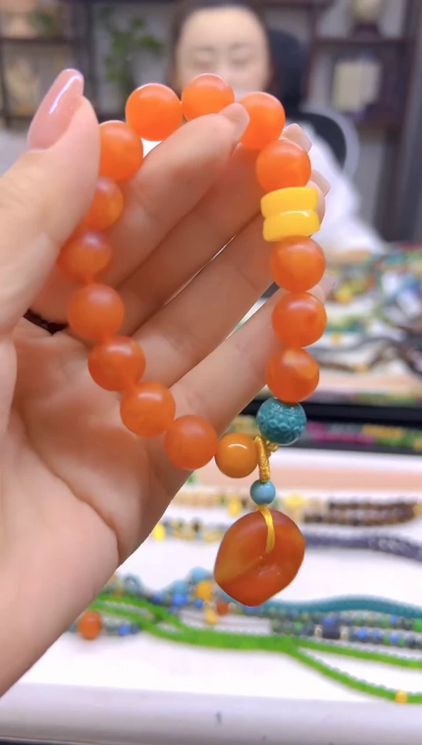 未镶嵌蜜蜡手链DIY款S454