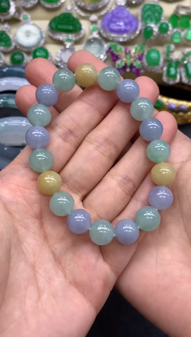 未镶嵌手串翡翠256-中国好珍宝