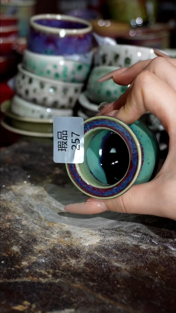 摆件精品窑变钧瓷茶器