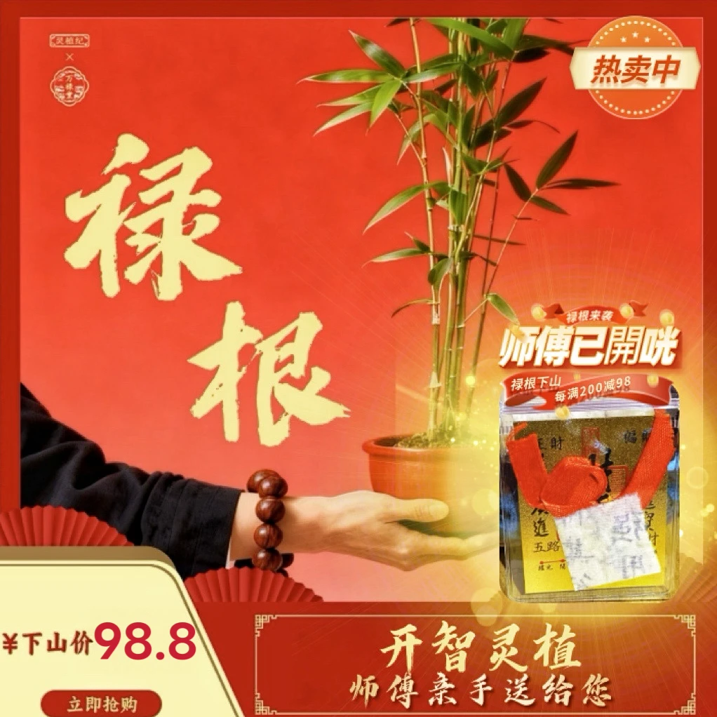 万禄堂灵植禄根单独师傅开光下单请赐名并备注居所颜色【顺丰直发】