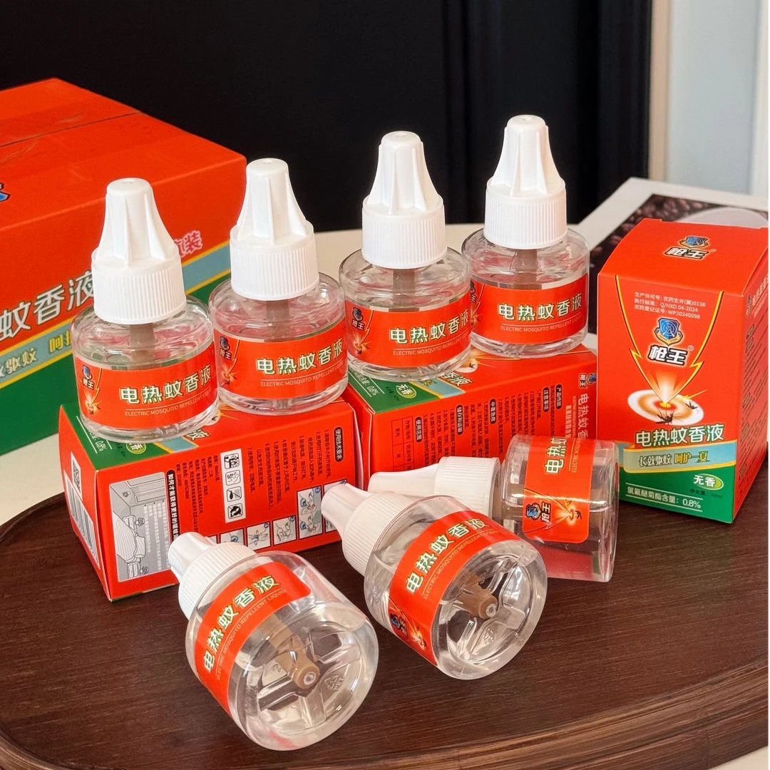 枪王电热蚊香液12件套正品灭蚊母婴家用温和无香无味防护防蚊