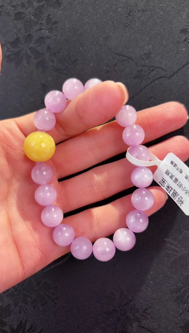 未镶嵌锂辉石手串紫锂辉手串