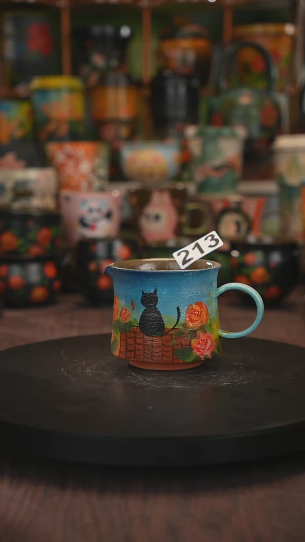 紫砂油画手绘釉下彩213