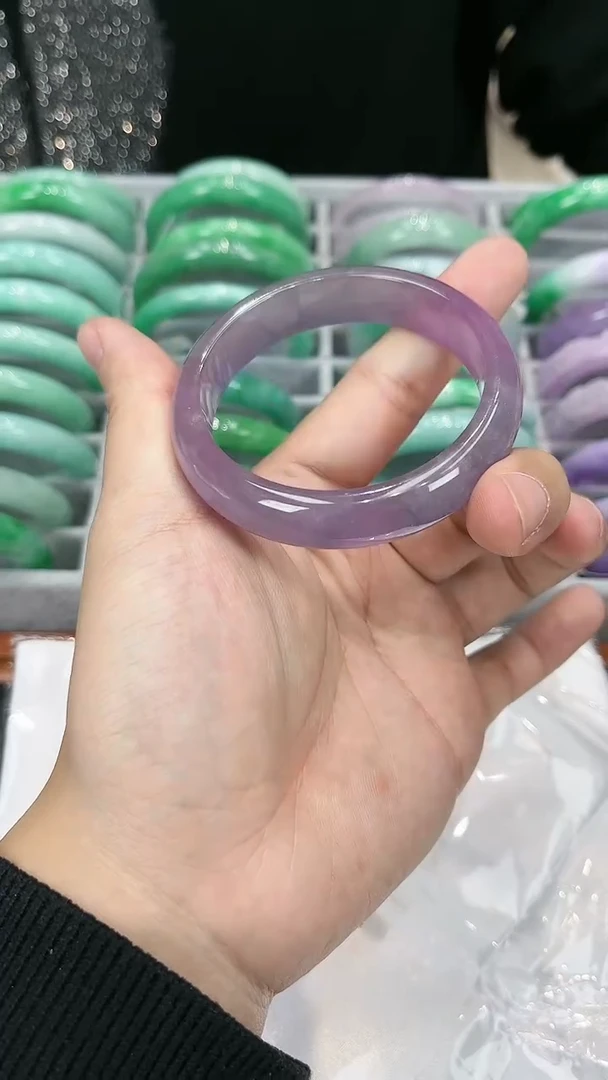 【闪购商品】砖雕s128 紫罗兰手镯 圈口55.7