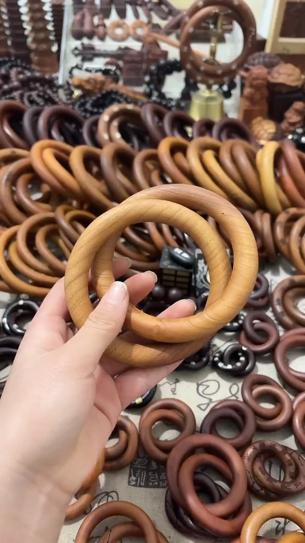 枣木乾坤圈一物一拍桃木微瑕75