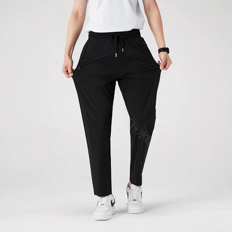 【刺绣】N1690夏季冰丝长裤，显高透气锦纶速干抗皱修退型男士长裤