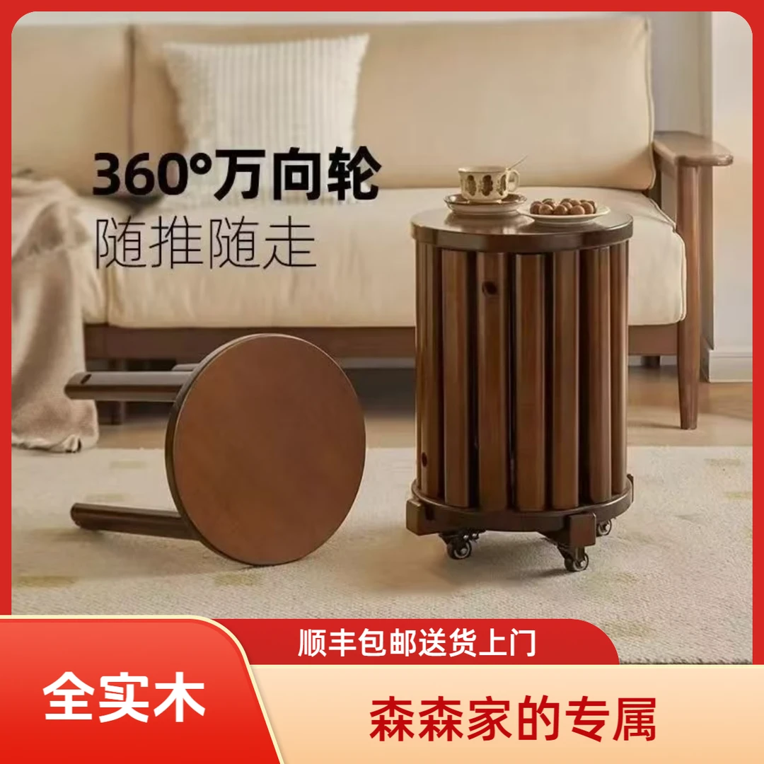 全实木可叠圆凳凳子可叠放组合四合一餐凳家用叠叠乐圆凳组合凳
