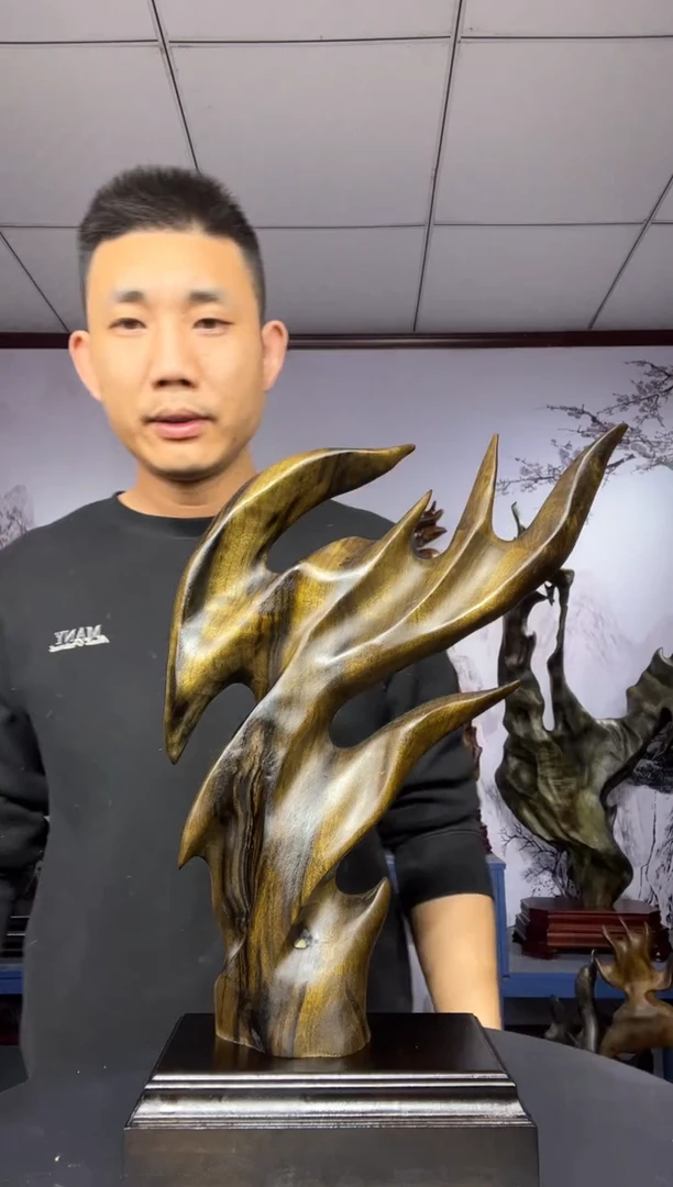 金丝楠木雕款海*金丝楠木工艺品摆件