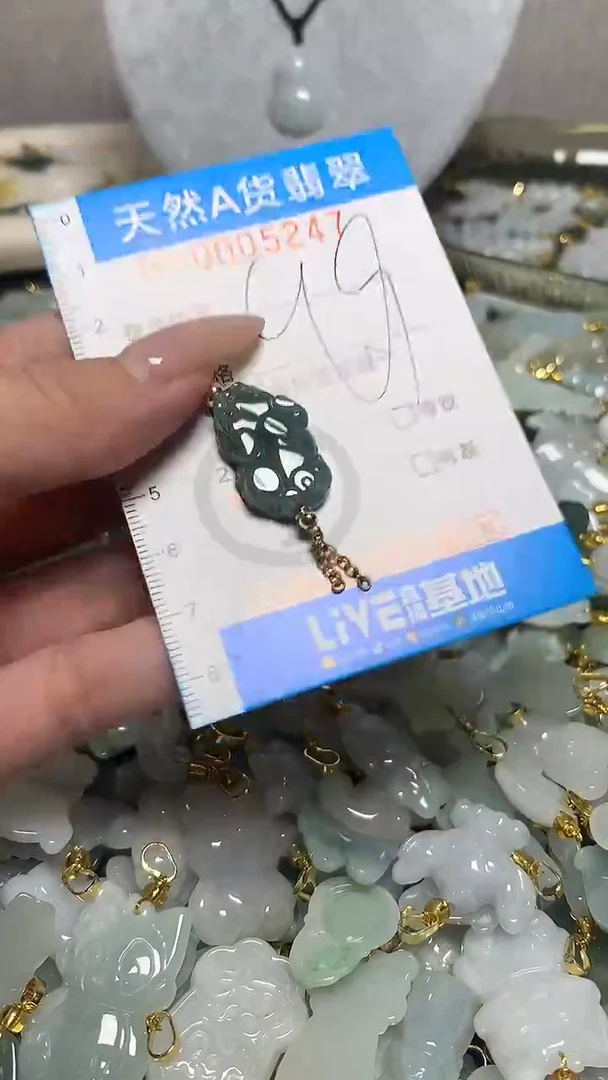 翡翠未镶嵌颈饰净货挂件-5247