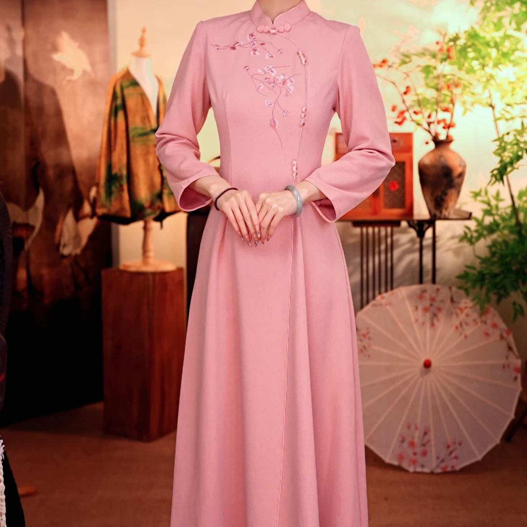 [桃枝] 日常气质文艺国风优雅传统旗袍AQ091901