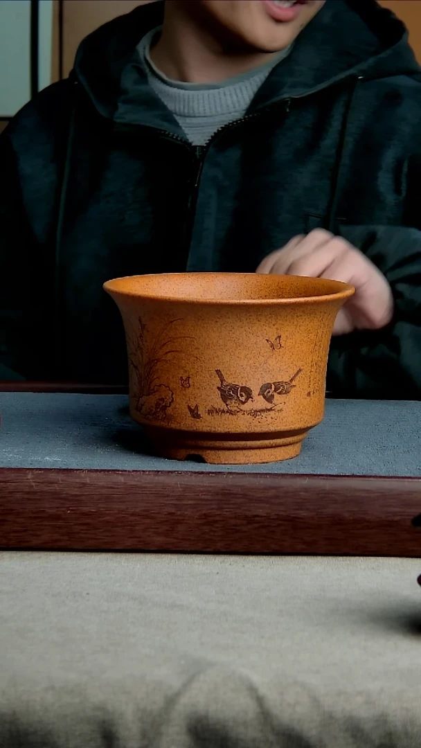 紫砂花盆15.5*10.5内径紫砂花盆