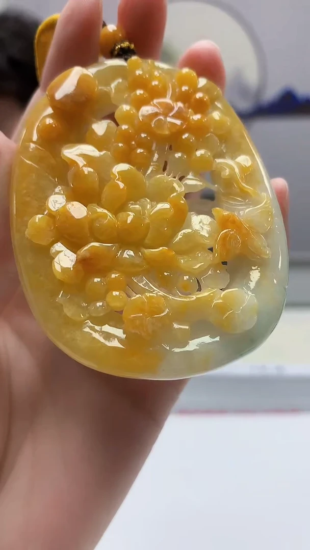 【闪购商品】定制翡翠未镶嵌4688zm-毛货挂件花牌341