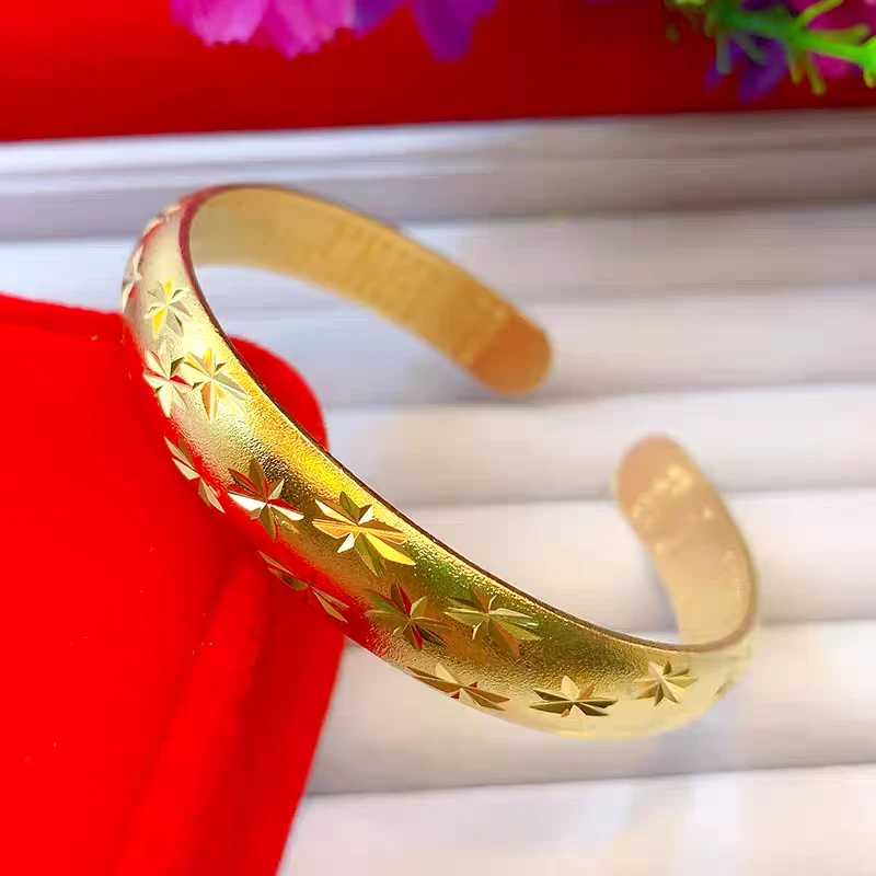 铜合金手镯 S（新品上新）999镀K满天星心经手镯 女款经典