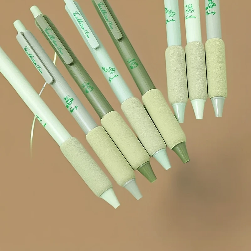 老师推荐【6·9元8支】欧包笔速干按动中性笔ST笔头减压刷题笔