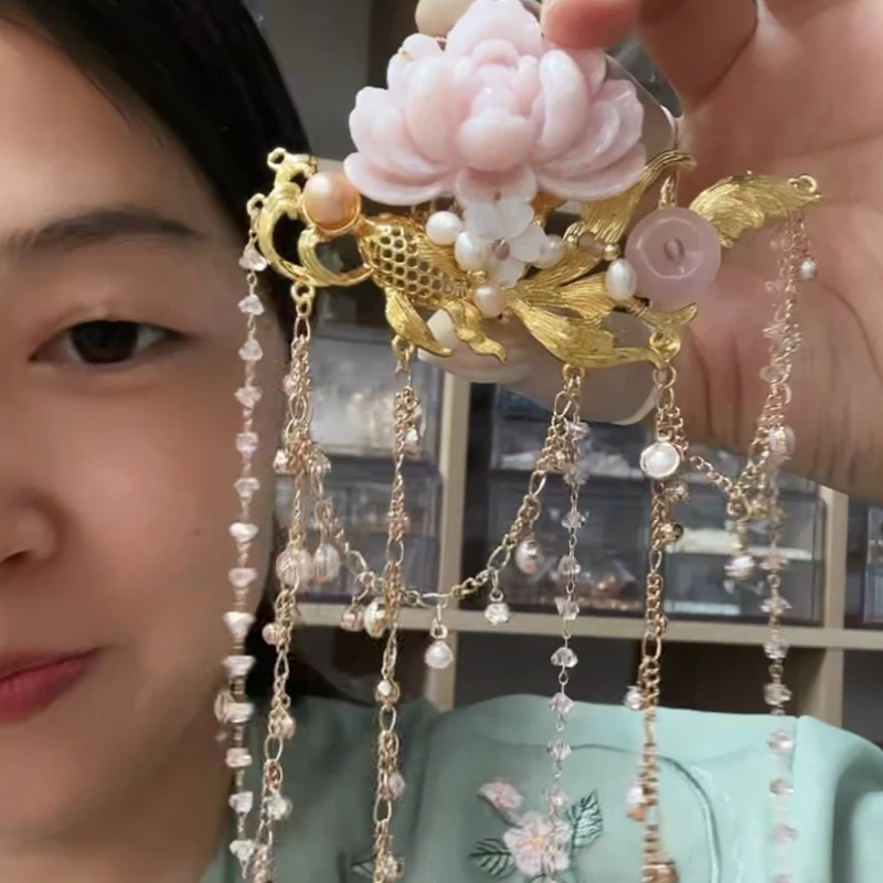 风雪初晴泠苏大小姐发夹手工复古民族风中国风纯手工工艺纹理颜色