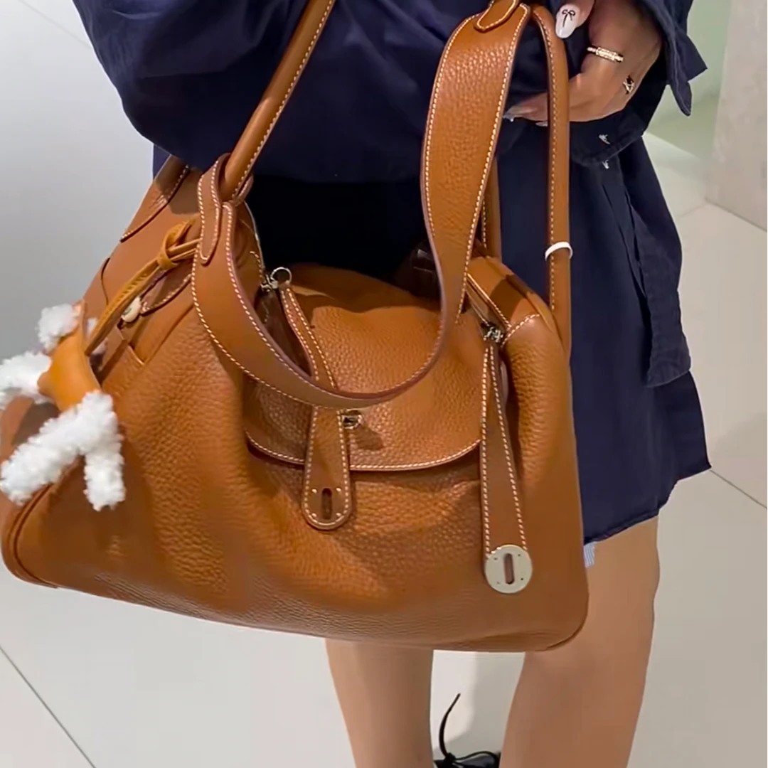 95新 Hermes/爱马仕 小花Jerry P205438117 Lindy 34 框R 单肩包